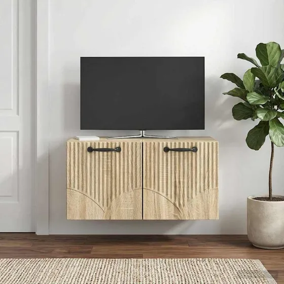 vidaXL Væghængt TV-skab Sonoma-eg 59,5 x 31 x 30 cm