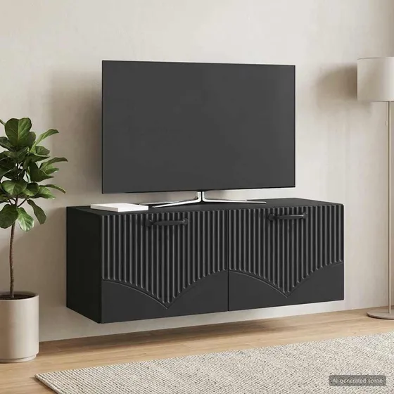 vidaXL Væghængt TV-skab Sort, 78,5 x 31 x 30 cm