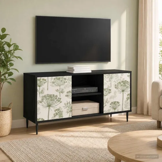 vidaXL TV-skab GOTHA Sort eg 102 x 33 x 51 cm