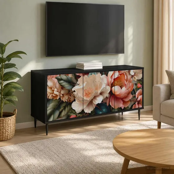vidaXL TV-skab BORNE Sort eg 102 x 33 x 51 cm