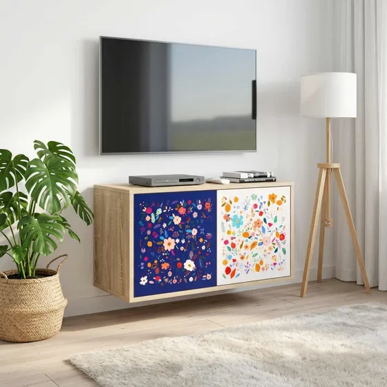 vidaXL MAINZ Væghængt TV-skab i Sonoma-eg, 69 x 33 x 40 cm