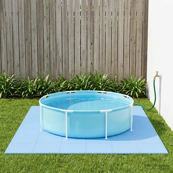 vidaXL Poolbundmåtte 18 m² Blå - 50 stk. EVA skum