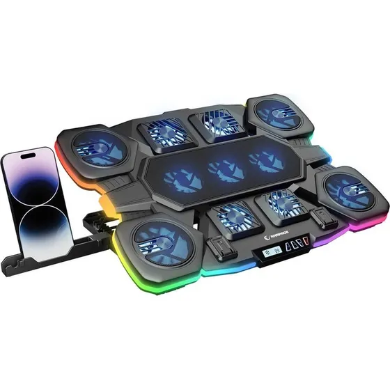 RAMPAGE GLACIER Laptopkøler - Sort (14-17,3 tommer)