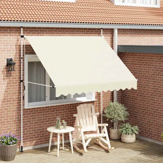 Foldemarkise 250 cm manuel  creme, vandafvisende