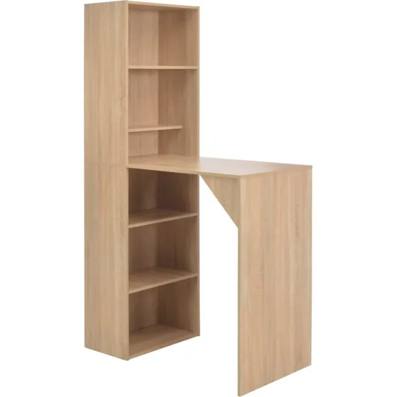 Barbord med skab 115x59x200 cm  egetrsfarvet