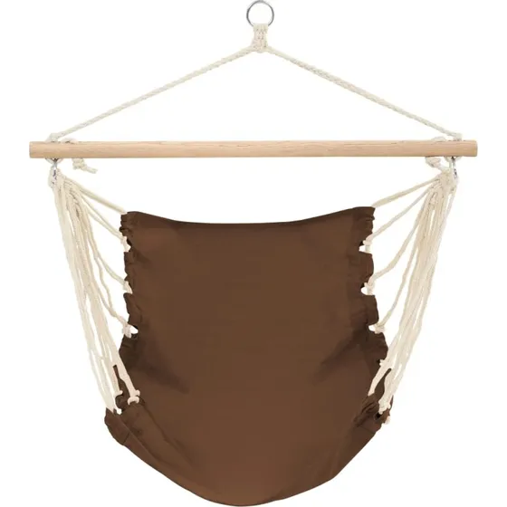 Foldbar hngekje med trstel  brun, inkl. bretaske