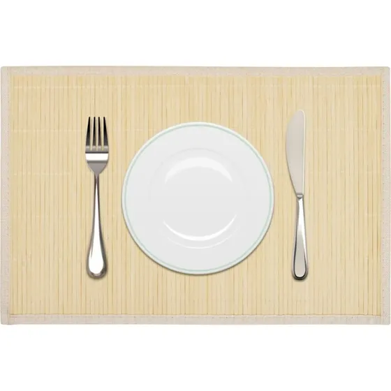 6 stk. bambusdkkeservietter 3045 cm  natur