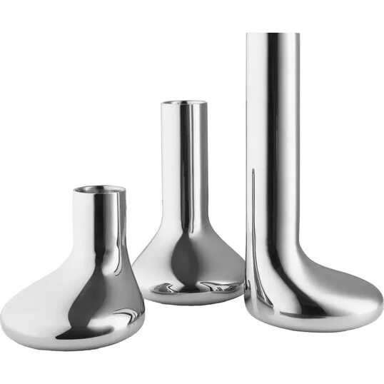 Eva Solo Mellow lysestagesæt, 3 stk. – poleret stål 8/12/16 cm