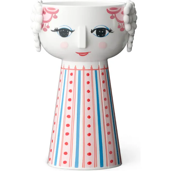 Bjørn Wiinblad Eva lysestage 14 cm – støvet rød