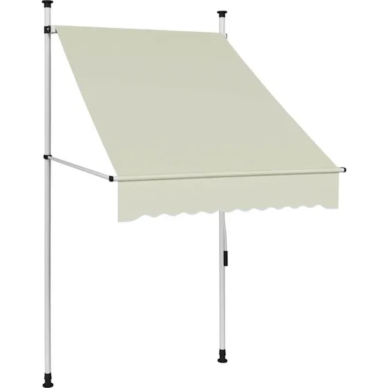 Foldemarkise 100 cm creme  manuel, vandafvisende
