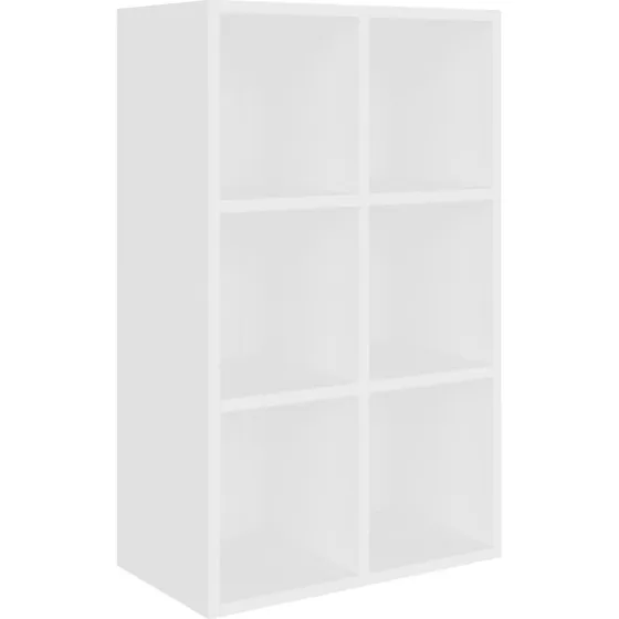 Bogreol/sknk 66x30x98 cm  hvid konstrueret tr