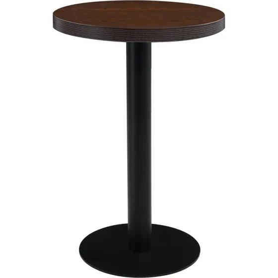 Bistrobord 50 cm MDF mrkebrun - kompakt cafbord