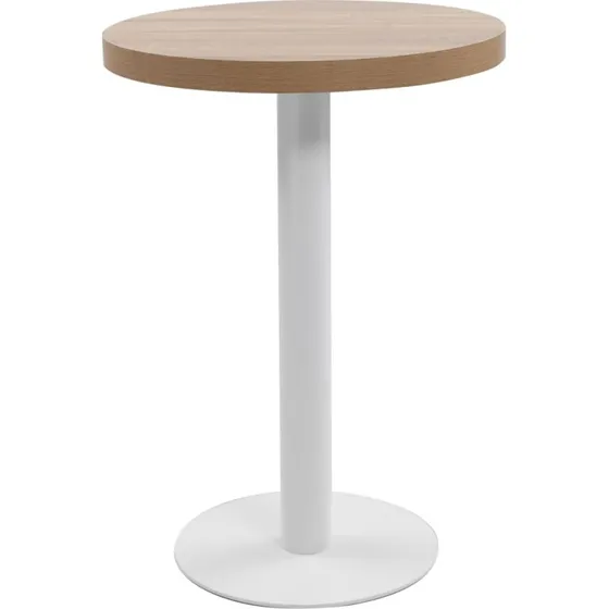 Bistrobord 60 cm MDF lysebrun  kompakt cafbord