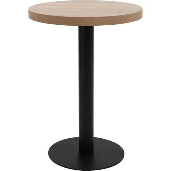 Bistrobord 60 cm MDF lysebrun - rund cafbord