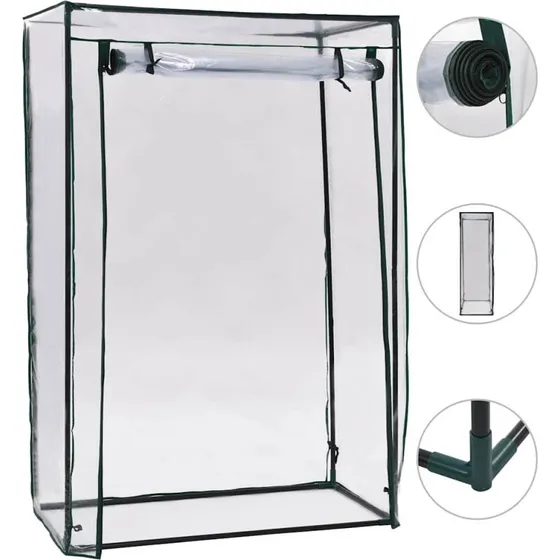 Lille drivhus 102x52x150 cm  PVC med stlstel