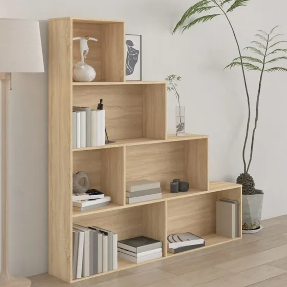 Bogreol/rumdeler 155x24x160 cm - Sonoma-eg