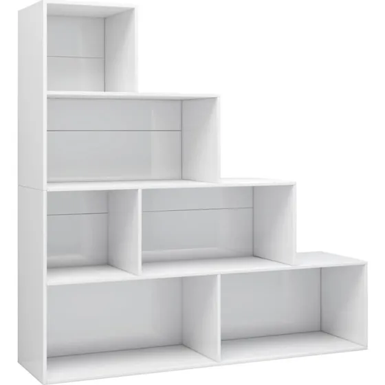 Bogreol/rumdeler 155x24x160 cm hvid hjglans