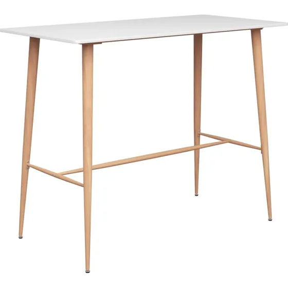 Barbord 120x60x105 cm hvid  MDF bordplade