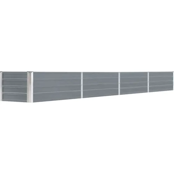 Forhøjet plantekasse i galvaniseret stål 320×40×45 cm