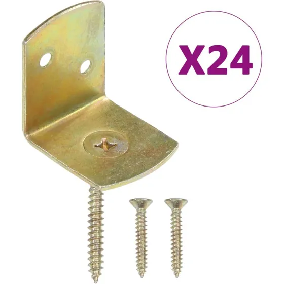 Beslag til hegnspanel L-formet 24 stk. galvaniseret