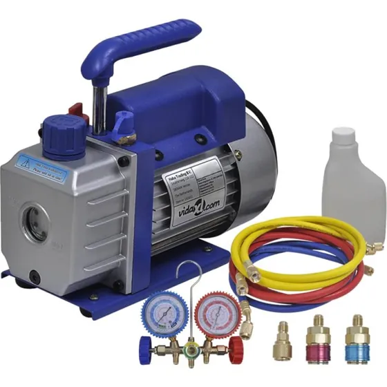 Ettrins vakuumpumpe med 2-vejs trykmler og manifold