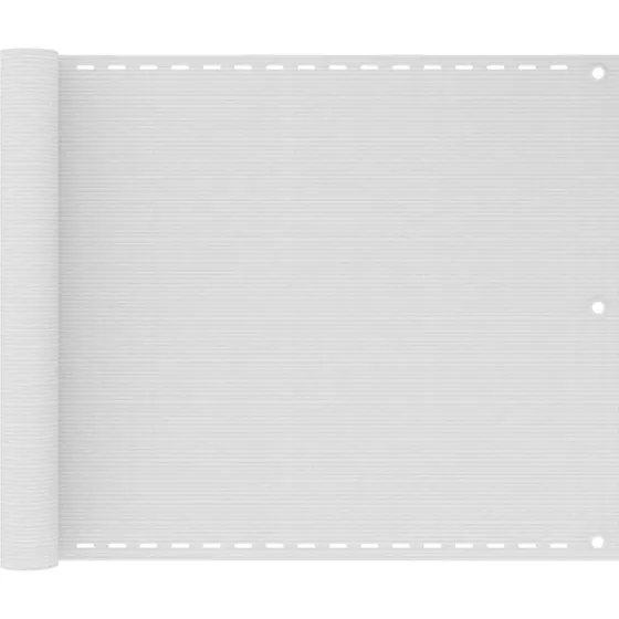 Altanafskrmning 75x500 cm HDPE hvid