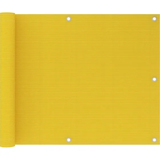 Altanafskrmning 75x600 cm HDPE - Gul