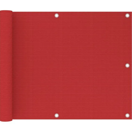Altanafskærmning 75x600 cm HDPE - Rød