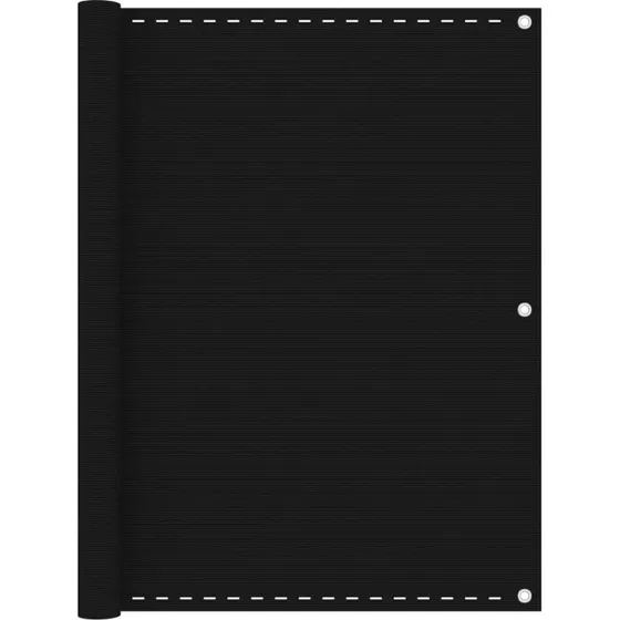 Altanafskærmning HDPE 120x500 cm - Sort