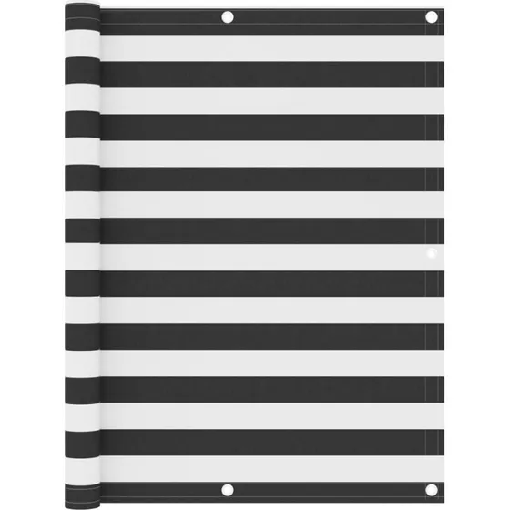 Altanafskærmning 120x500 cm i PU-belagt oxford – antracit/hvid