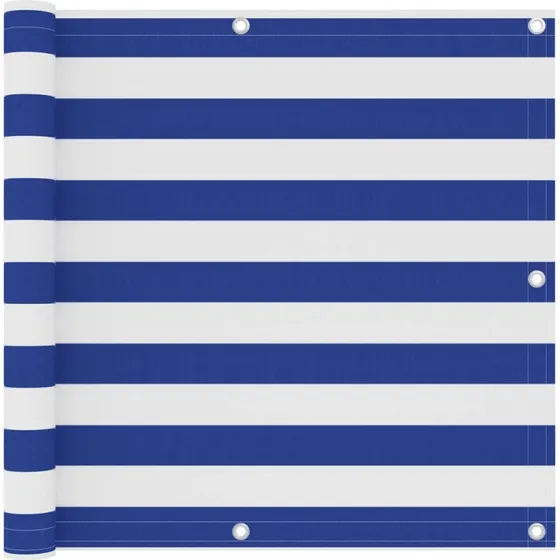 Altanafskærmning 90x300 cm PU Oxford - Hvid/Blå