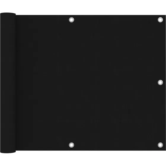 Altanafskærmning i PU-belagt Oxford 75x600 cm - Sort