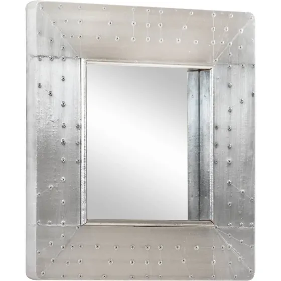 Aviator vægspejl i metal 50x50 cm – sølv