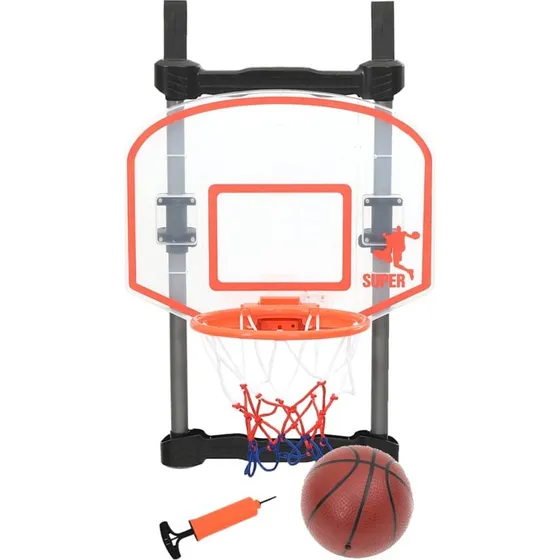 Dørhængt justerbart basketballsæt til børn – inkl. bold & pumpe