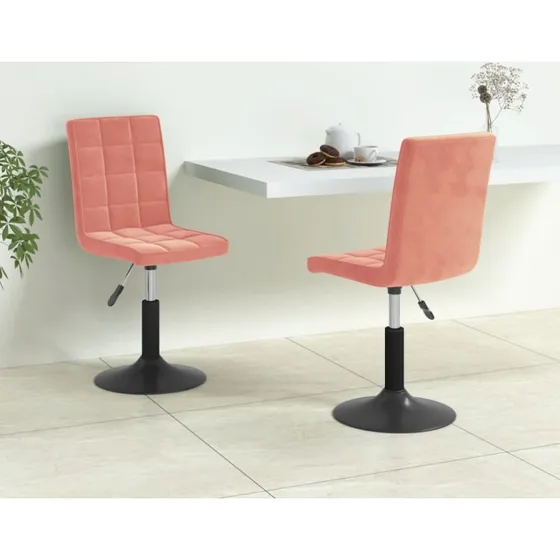 Drejelige spisebordsstole 2 stk. fljl - pink