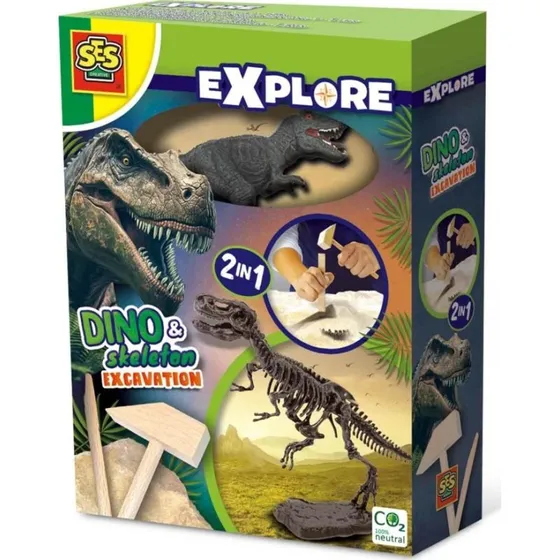 SES Creative Dino-udgravningsst  T-Rex skelet & figur