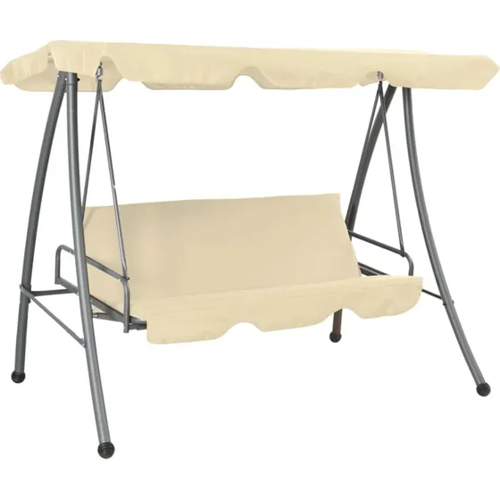 Gyngesofa med baldakin 2-personers  sandhvid