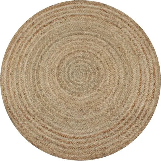 Rundt flettet jutetæppe 150 cm – naturligt og holdbart