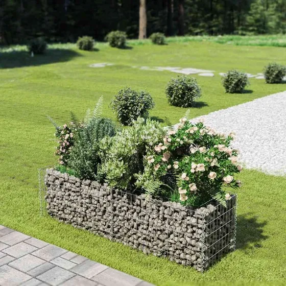 Gabion-højbed 180×50×50 cm – galvaniseret stål