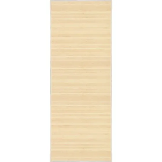 Bambustppe 80x200 cm natur - skridsikkert & let at rengre