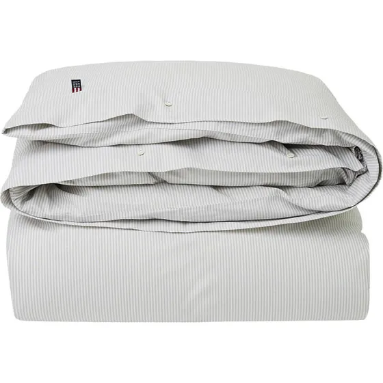 Lexington Icons Pin Point dynebetræk beige/hvid (100% oxford)