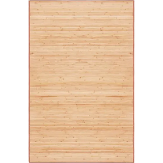 Bambustæppe gulvtæppe 100x160 cm brun – skridsikkert