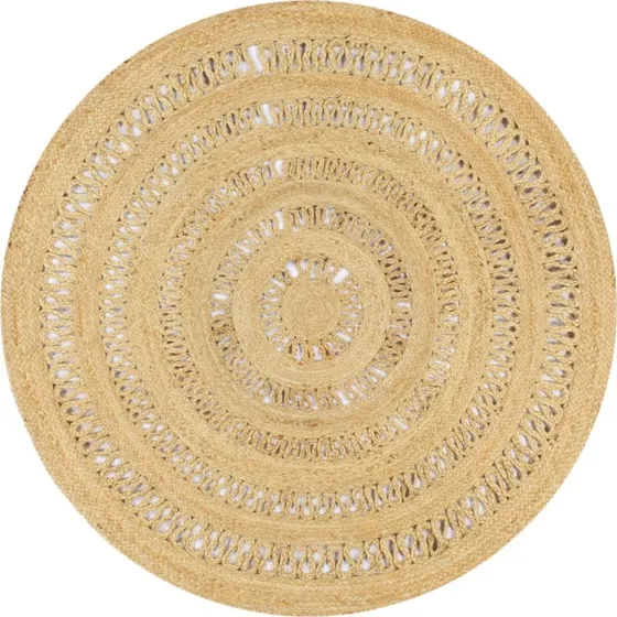 Håndlavet flettet jutetæppe 150 cm