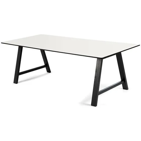 Andersen T1 Fastplade Bord 160 x 72,5 cm – Sort/Hvid laminat