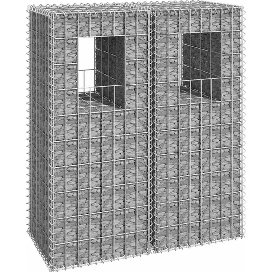 Gabionkurve 2 stk 40x40x100 cm i jern