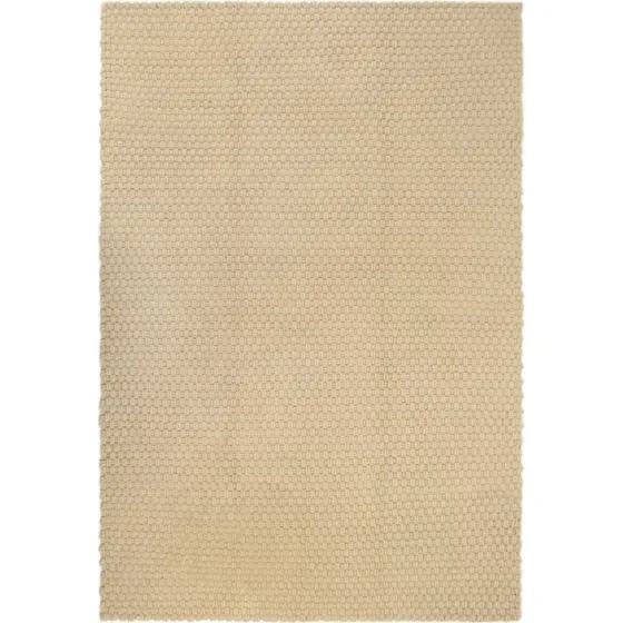 Bomuldsgulvtppe 160x230 cm rektangulrt natur