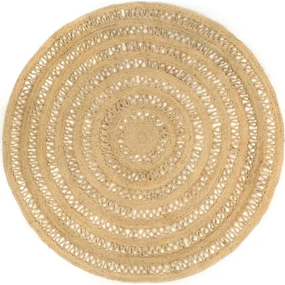 Håndlavet flettet jute-tæppe 210 cm