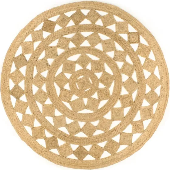 Håndlavet flettet jute-tæppe 210 cm