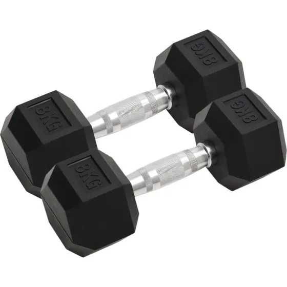 Hndvgte 2 stk. 16 kg stbejern med gummibelgning