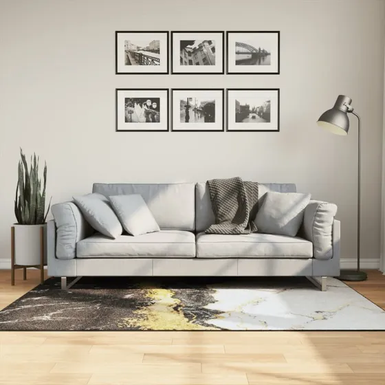 Gulvtæppe 120x180 cm - vaskbart, skridsikkert, flerfarvet